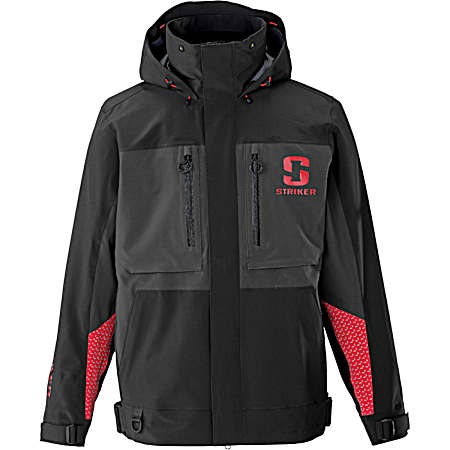 Men's Black Adrenaline Hooded Rain Jacket