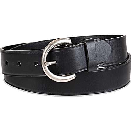 Women's Black Casual Leather Belt