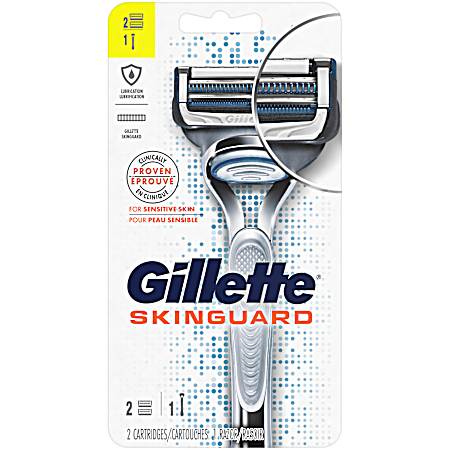 SkinGuard Razor Handle Plus 2 Blade Refills