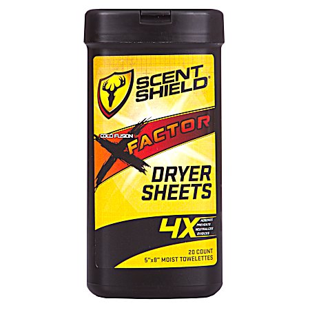 Cold Fusion X-Factor Dryer Sheets - 20 Ct