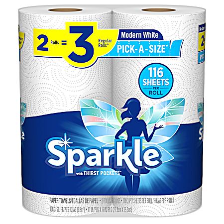 Pick-A-Size White Paper Towel - 2 Giant Roll Pack