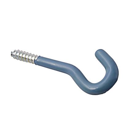 1/4 x 3-1/2 Gray Vinyl-Coated Screw-In Plant Hook