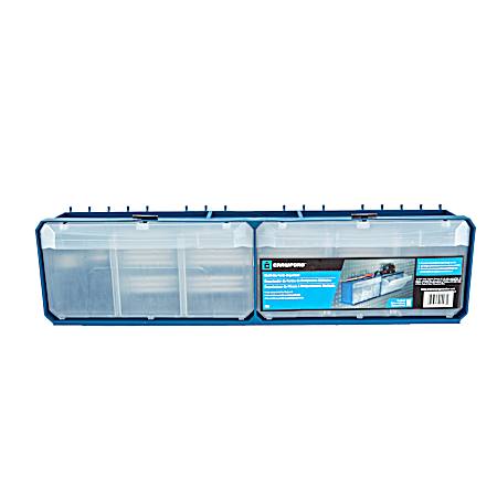 Blue Multi-Bin Parts Plastic Tilt Pegboard Organizer