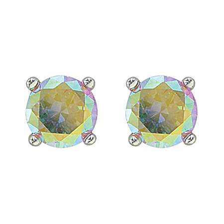 Iridescent Pink Champagne Post Earrings