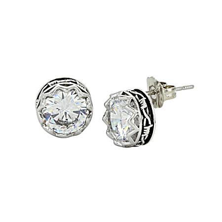 Crystal Barbed Wire Stud Earrings