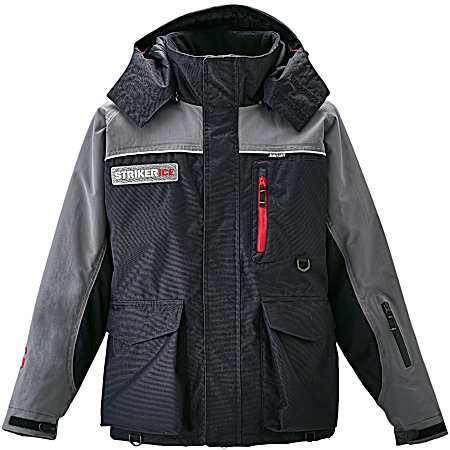 Men's Trekker Black/Grey Colorblock Insulated Waterproof Jacket with Sureflote