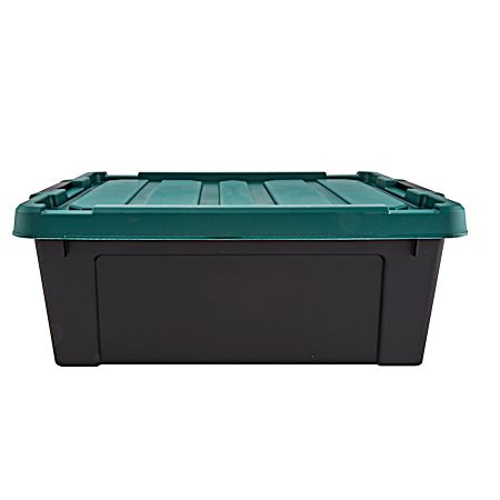 11.75 gal Black & Green All Purpose Stacking Tote