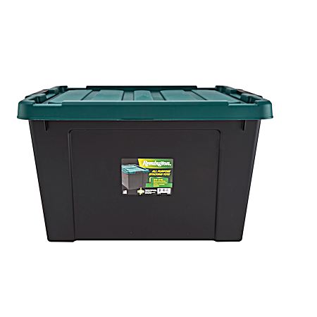 19 gal Black & Green All Purpose Stacking Tote