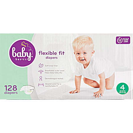 Flexible Fit Diapers - Size 4