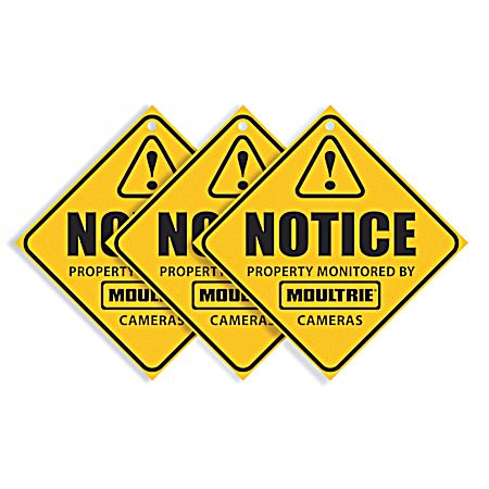 Camera Surveillance Signs - 3 pk