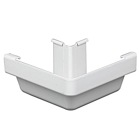 5 in White Vinyl Traditional Outside Miter