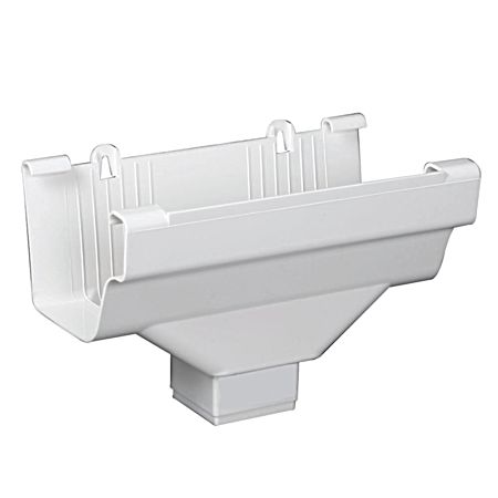 2 x 3 White Vinyl Traditional End Outlet