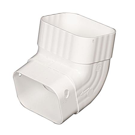 2 x 3 White Vinyl Traditional Downspout A Elbow