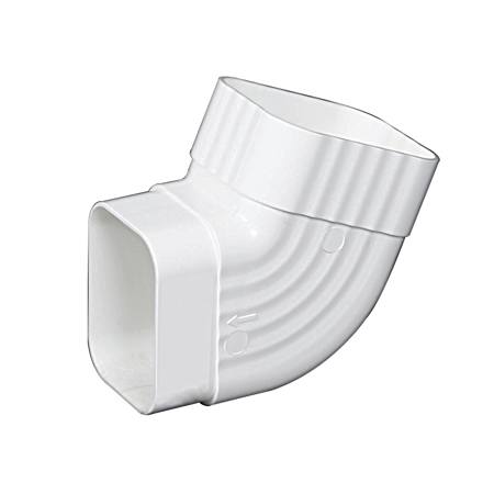 2 x 3 White Vinyl Traditional B Elbow