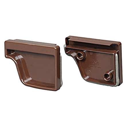 5 in Brown Vinyl K-Style End Cap - 2 Pc
