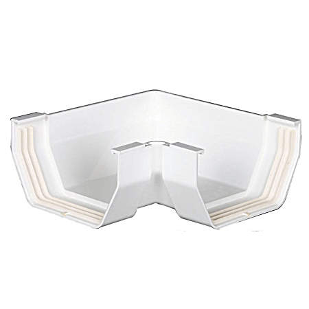 5 in White Vinyl Contemporary Outside Miter