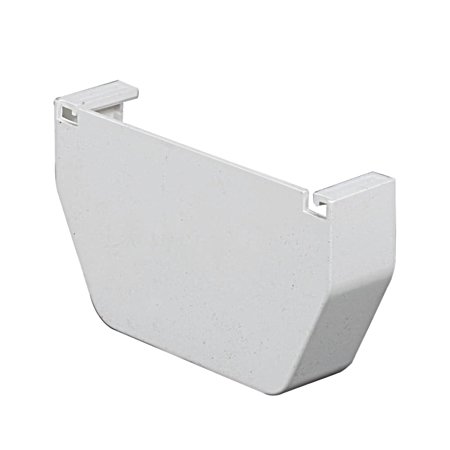 5 in White Vinyl Contemporary End Cap