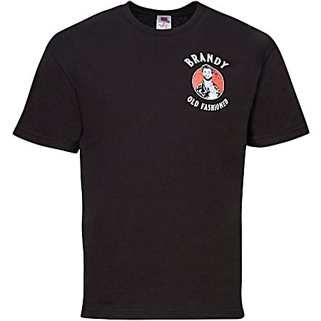 Men's Black Brandy Old Fashioned Graphic Short Sleeve Shirt