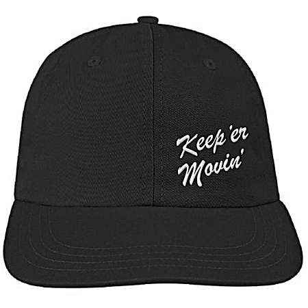 Men's Black Keep'er Movin' 6-Panel Cotton Cap