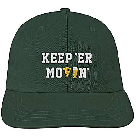 Men's Forest Green Keep'er Movin' 6-Panel Cotton Cap