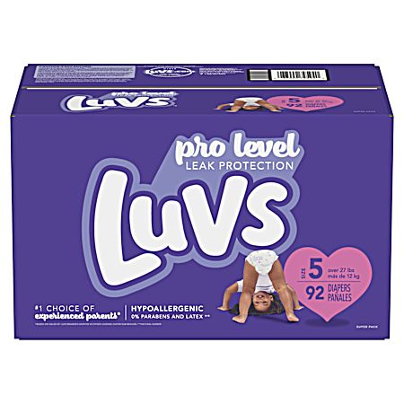 Pro Level Leak Protection Size 5 Diapers 92 Ct