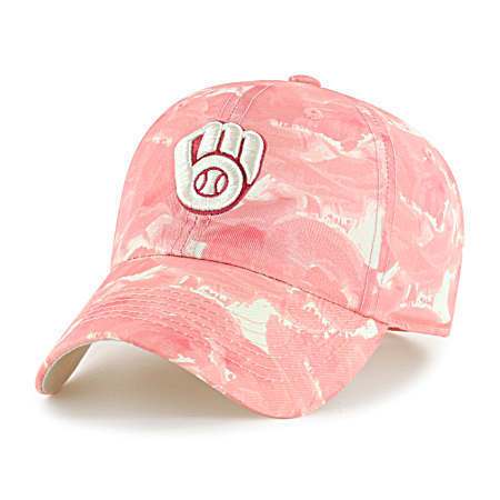 Women's Milwaukee Brewers Rubber Red Wishner Team MLB Cap