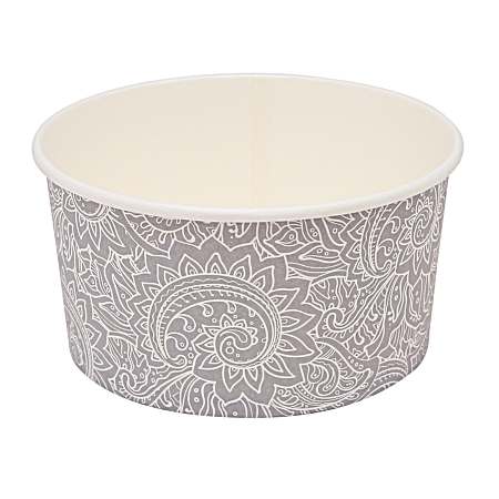 Grey Pattern Disposable Feeding Bowls - 25 Ct