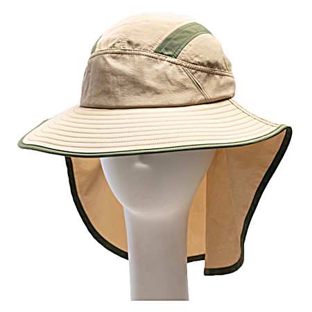 Adult Dover Tan Halsey Hat w/ Neck Curtain