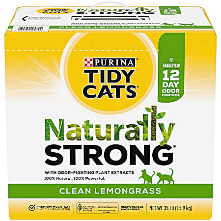 Tidy Cats Naturally Strong Clean Lemongrass Clumping Cat Litter