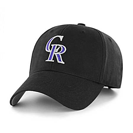 Adult Colorado Rockies Black Mass Basic MLB Cap