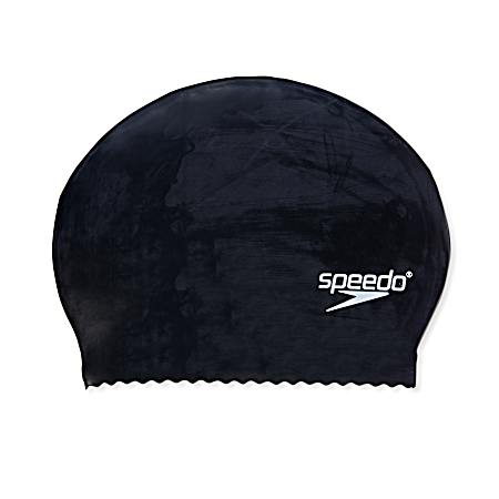 Black Latex Swim Cap