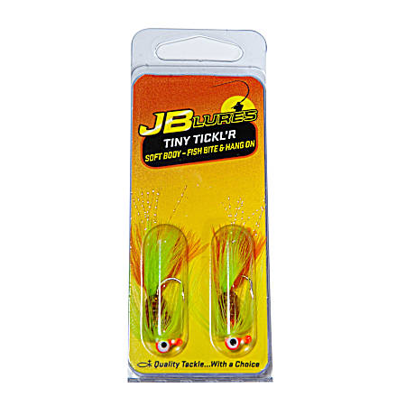 Orange Chartreuse Tiny Tickl'r Panfish Jig - 2 Pk