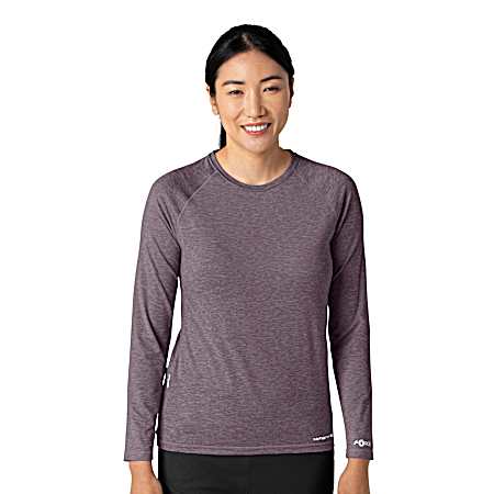 Women's Heathered Force Sub-Scrubs Performance Long Sleeve Tee