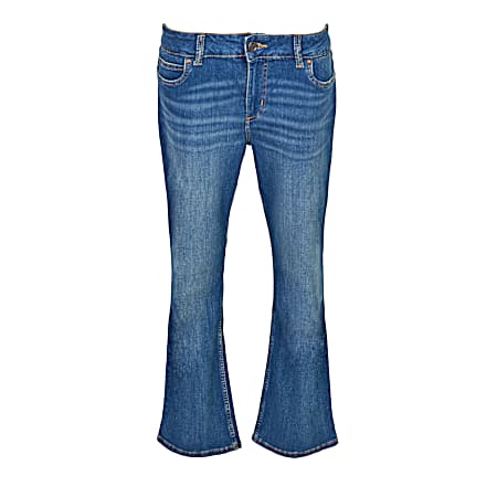 Women's Retro Mid-Rise Bootcut Denim Jeans