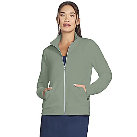 Women's Agave Green Hoodless Hoodie GO WALK Everywhere Jacket