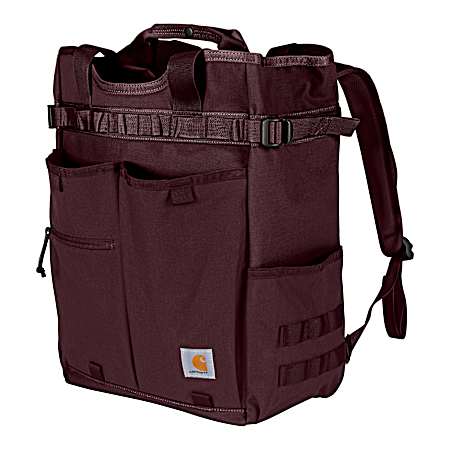 28L Nylon Cinch-Top Convertible Tote Backpack