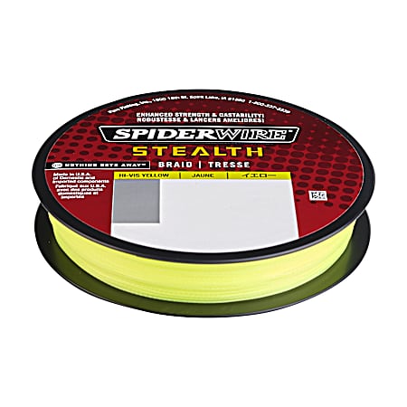 Stealth Braided Fishing Line - Hi-Vis Yellow