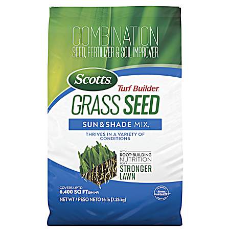 16 lb Turf Builder Grass Seed Sun & Shade Mix