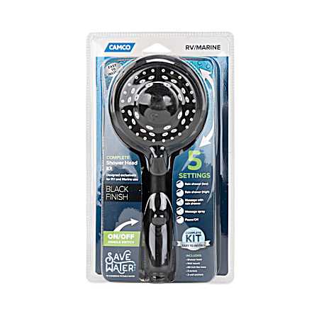 RV Shower Head Kit - Black