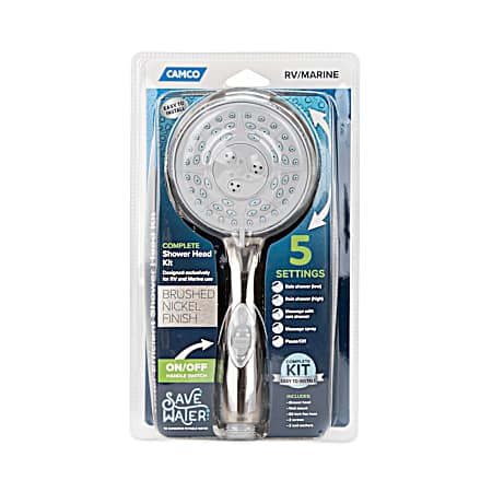 RV Shower Head Kit - Brushed Nickel