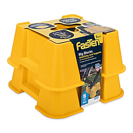 FasTen RV Leveling Big Blocks with T-Handle - 2 Pk