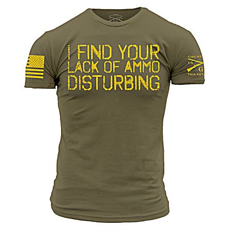 Men's Military Green Lack Of Ammo Short Sleeve Shirt