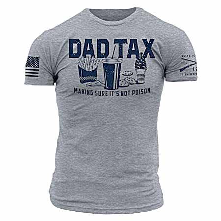 Men's Dark Heather Grey Dad Tax Short Sleeve Shirt