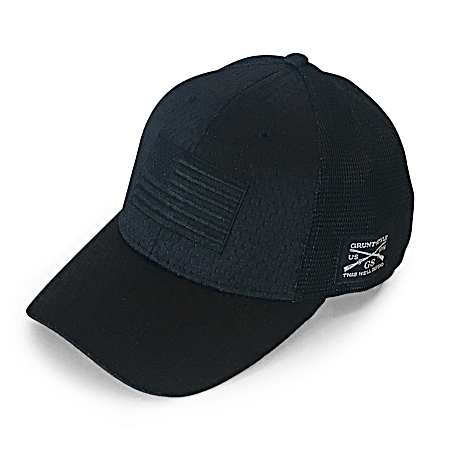 Men's Black Blackout Flag Cap