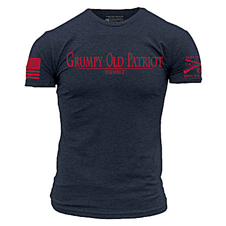 Men's Midnight Navy Grumpy Old Patriot Short Sleeve Shirt