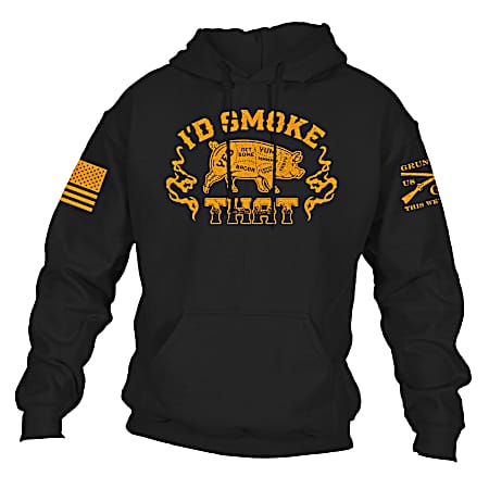 Men's Black I'd Smoke That Pullover Hoodie