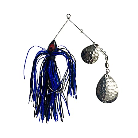 Black/Blue Tandem Nickel Blade Spinner Bait