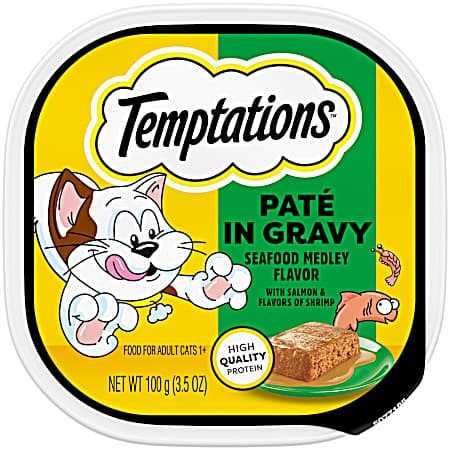 3.5 oz Pate in Gravy Seafood Medley Flavor