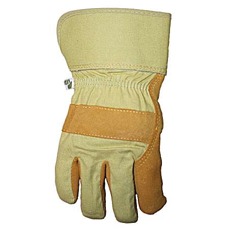 Women's Tan Leather Palm Gloves