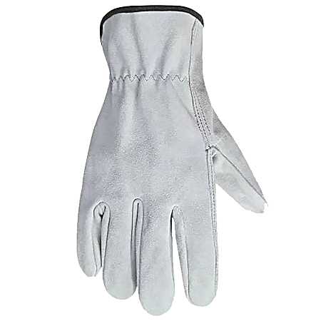 Men's Gray Suede Cowhide Gloves